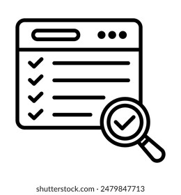 SEO Audit icon line vector illustration