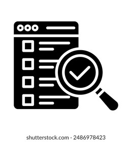 SEO-Audit-Symbolzeilen-Vektorillustration