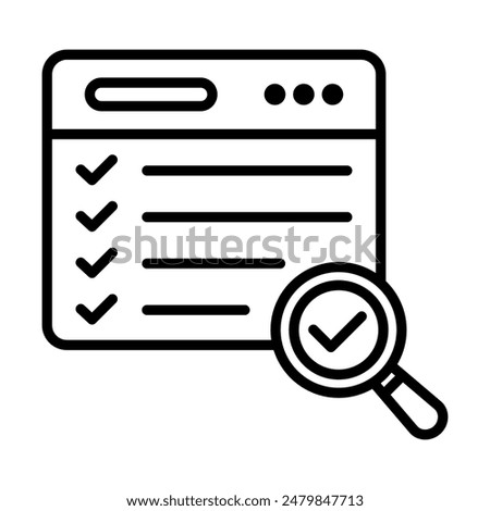 SEO Audit icon line vector illustration