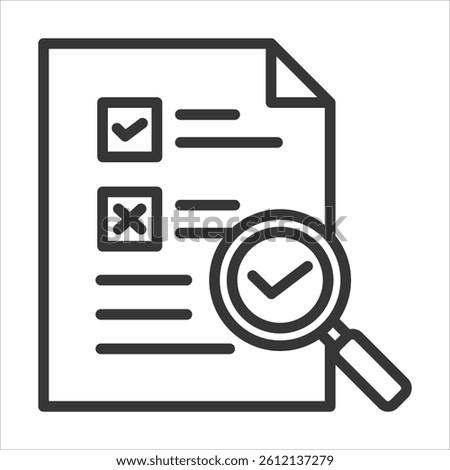 Seo Audit Icon Vector Illustration Outline