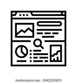 seo audit line icon vector. seo audit sign. isolated contour symbol black illustration