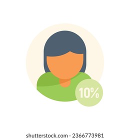 Seo avatar icon flat vector. Target customer. AD group isolated