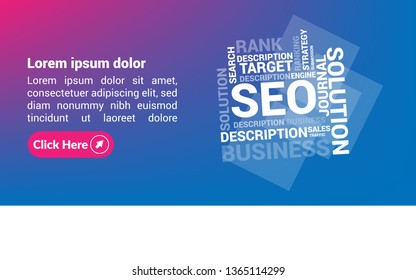 SEO banner - modern concept.