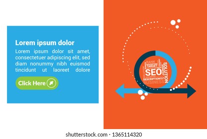 SEO banner - modern concept.