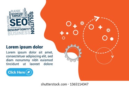 SEO banner - modern concept.