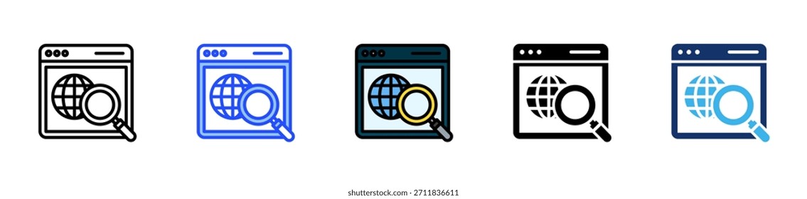 Seo Basics Icon Collection With Multiple Styles