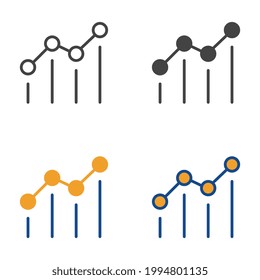 SEO benchmark button in business management process for website or mobile app. Compare quality for improvement. Benchmarking icon. Vector illustration. Design on white background. EPS10