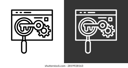 Seo Black And White Multiple Style Icon Set Collection Pack Vector Illustration