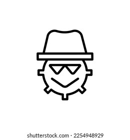 SEO Blackhat icon in vector. Logotype