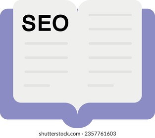 seo book color outline icon design style