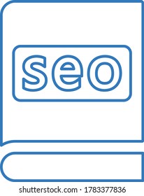 SEO book line icon / outline vector