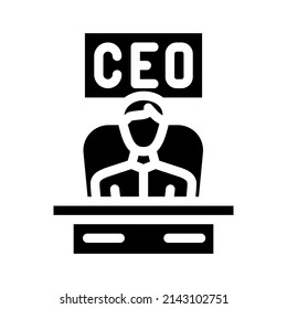 vector de icono de glifo de patrón de seo. seña el jefe seo. símbolo de contorno aislado ilustración negra