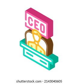seo boss isometric icon vector. seo boss sign. isolated symbol illustration