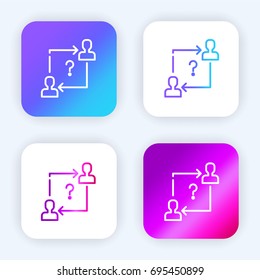 Seo bright purple and blue gradient app icon