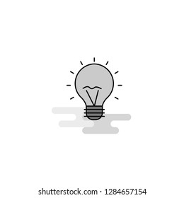 Seo bulb  Web Icon. Flat Line Filled Gray Icon Vector