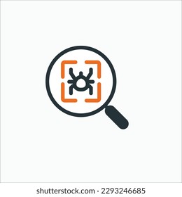 SEO and Business icons setsearch bug icon, isolated colored icon in light background, perfect for website, blog, logo, graphic design, social media, UI, mobile app