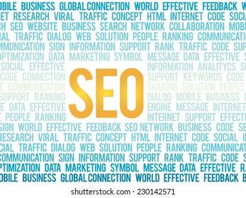 Seo business, search engine optimazion, concept cloud chart