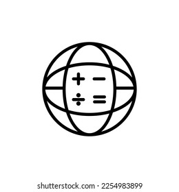 SEO Calc icon in vector. Logotype
