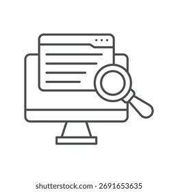 SEO Campaign thinline icon , vector, pixel perfect, illustrator file 