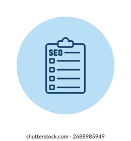 SEO Checklist pentaglow, vetor, pixel perfect, arquivo ilustrador 