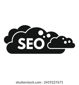 Seo cloud data icon simple vector. Rank data. Global universal