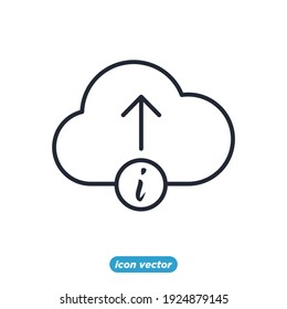 SEO cloud information icon. Search Engine Optimization symbol template for graphic and web design collection logo vector illustration