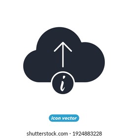 SEO cloud information icon. Search Engine Optimization symbol template for graphic and web design collection logo vector illustration