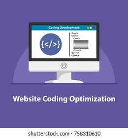 SEO Coding optimization in PC monitor