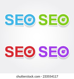 SEO Colorful Vector Icon Design