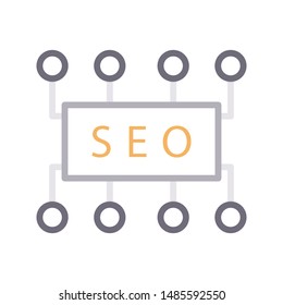 SEO colour line vector icon