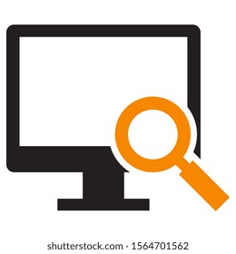 SEO computer icon. vector illustration 