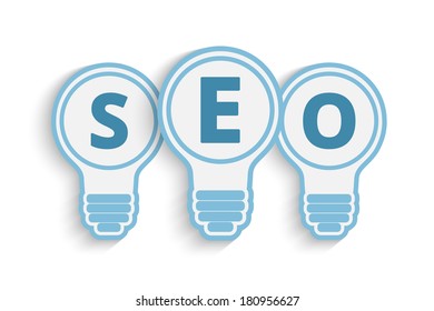a seo concept with bulb and gears