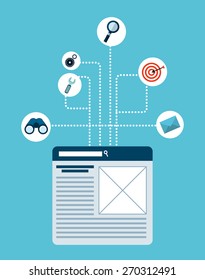 seo concept design, vector illustration eps10 graphic 