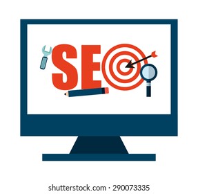 seo concept design, vector illustration eps10 graphic 