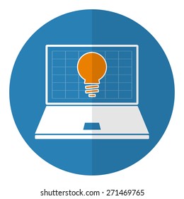seo concept flat icon.  vector illustration.