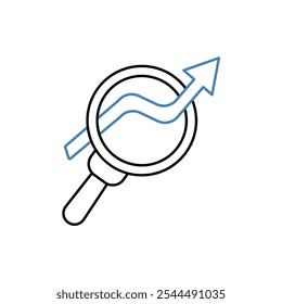 Icono de línea de concepto SEO. Ilustración de elemento simple. diseño de símbolo de esquema de concepto de seo.