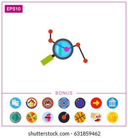 SEO Concept with Loupe and Graph Icon