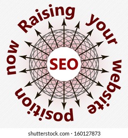 SEO concept raising your website position design illustration