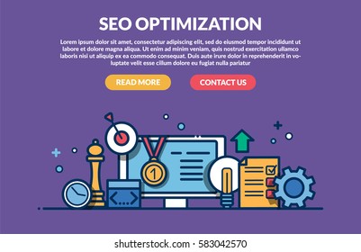 SEO concept for web site. Vector