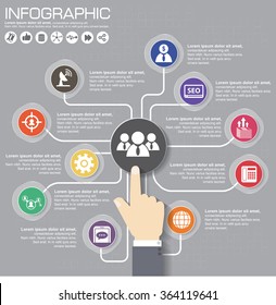 SEO concept,Internet technology,Green version,vector