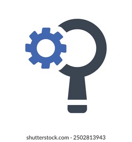 SEO configuration icon, Vector Graphics