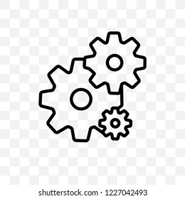 Seo Configuration vector linear icon isolated on transparent background, Seo Configuration transparency concept can be used for web and mobile