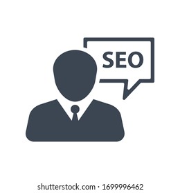 SEO Consultant Icon Vector Graphic.