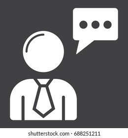 Seo Consulting glyph icon, seo and development, support sign vector graphics, a solid pattern on a black background, eps 10.