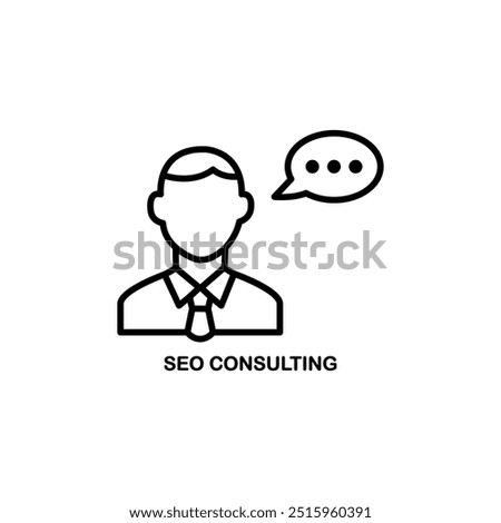 SEO Consulting icon line vector illustration