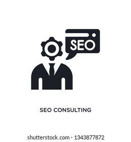 seo consulting isolated icon. simple element illustration from programming concept icons. seo consulting editable logo sign symbol design on white background. can be use for web and mobile