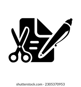 SEO Contant Management Flat Black Icon Isolate On White Background Vector Illustration | Seo Icons