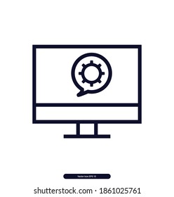 Icono del vector de administración de contenido SEO, ilustración del vector de administración de contenido SEO