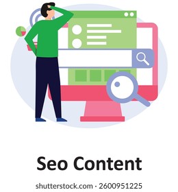 Seo content Vector Illustration Which can easily modify or edit

