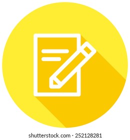 SEO Copywriting, Document and pencil, modern vector icon